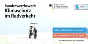 Banner des Bundeswettbewerb Klimaschutz im Radverkehr