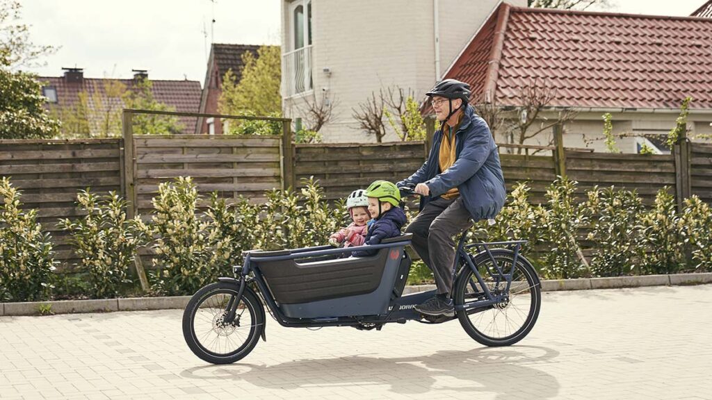 Kindermitnahme im Winora F.U.B 2, Cargobike Roadshow